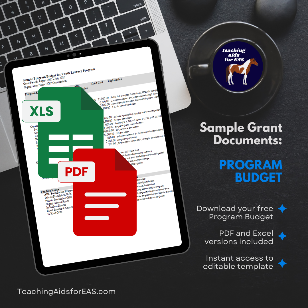 free sample program budget - Teaching Aids for EAS