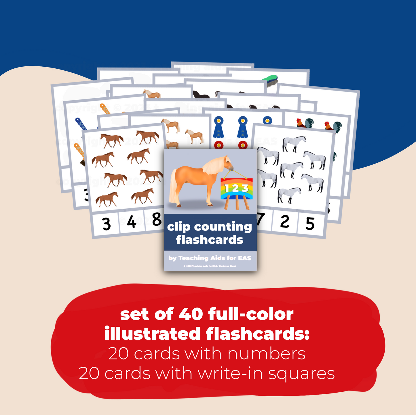 count & clip flashcards - PDF download - Teaching Aids for EAS