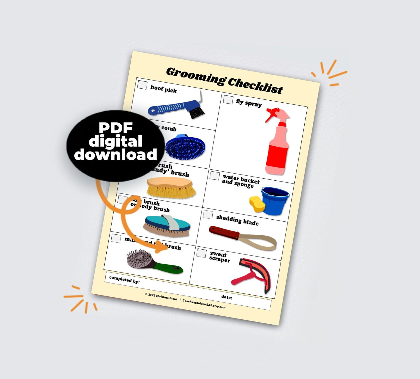 grooming checklist - PDF download - Teaching Aids for EAS