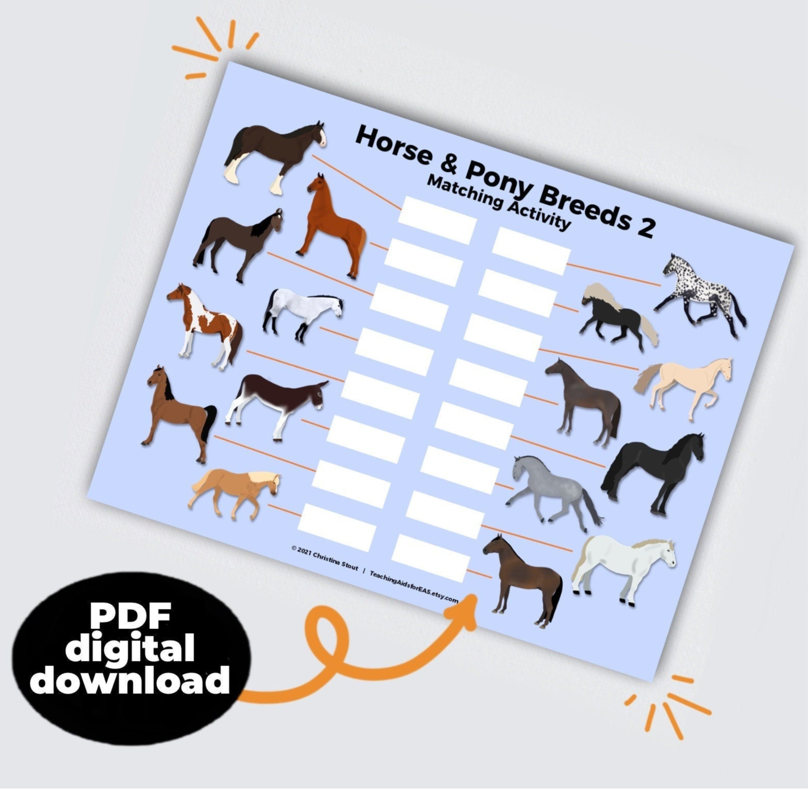 horse breeds 2 - PDF download - Teaching Aids for EAS