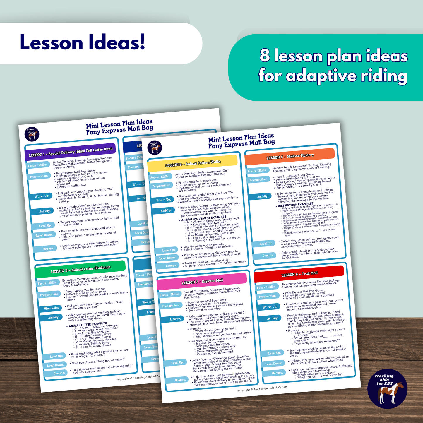 pony express mail bag game *NEW DESIGN* - Teaching Aids for EAS