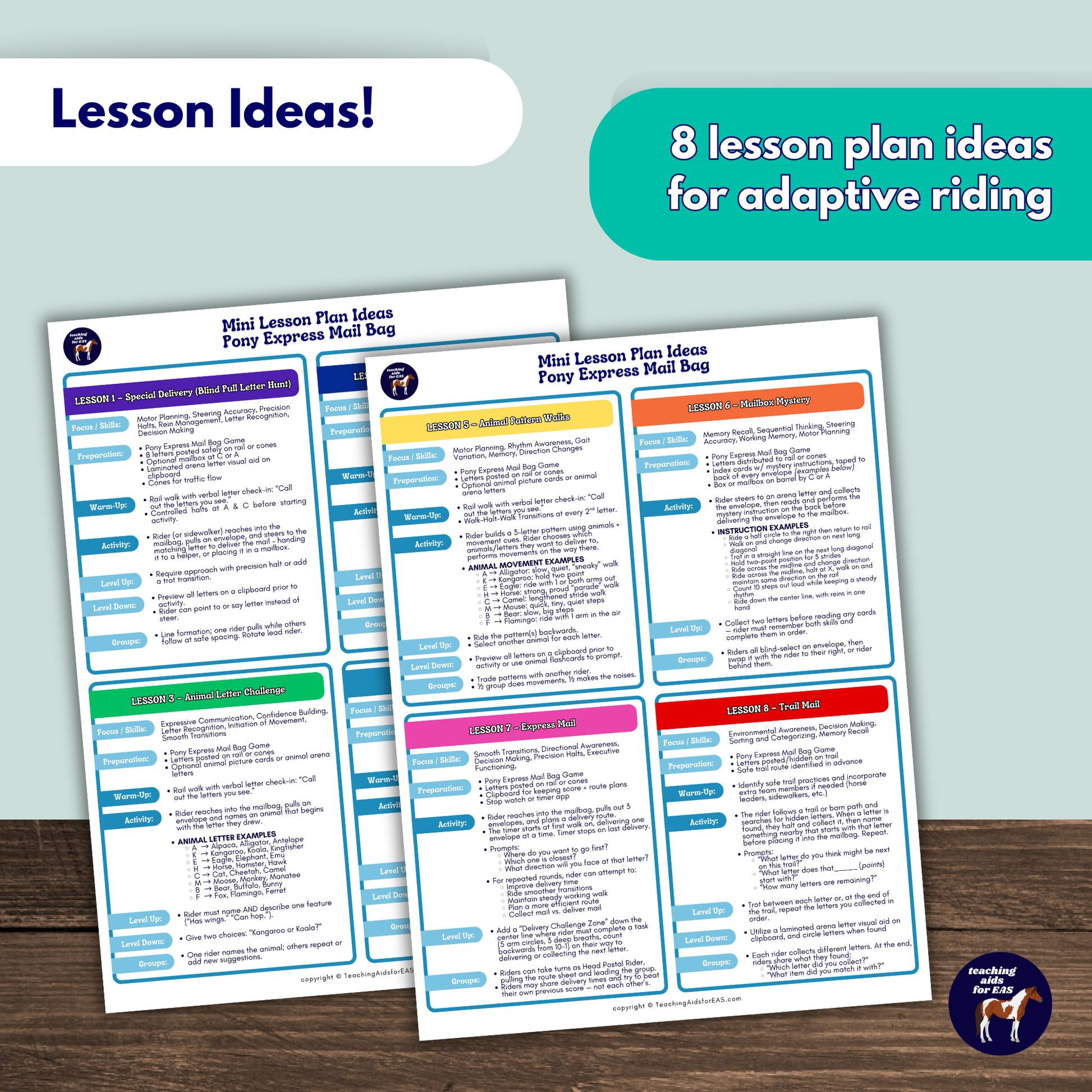 pony express mail bag game *NEW DESIGN* - Teaching Aids for EAS