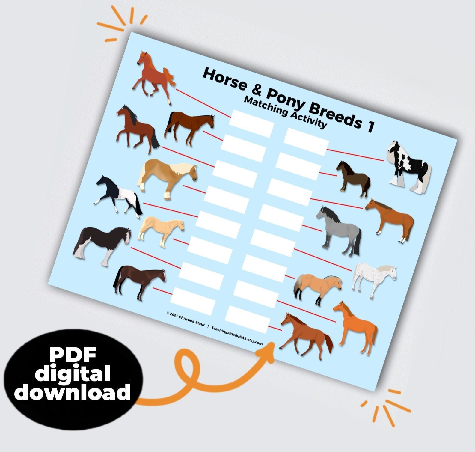 horse breeds 1 - PDF download - Teaching Aids for EAS