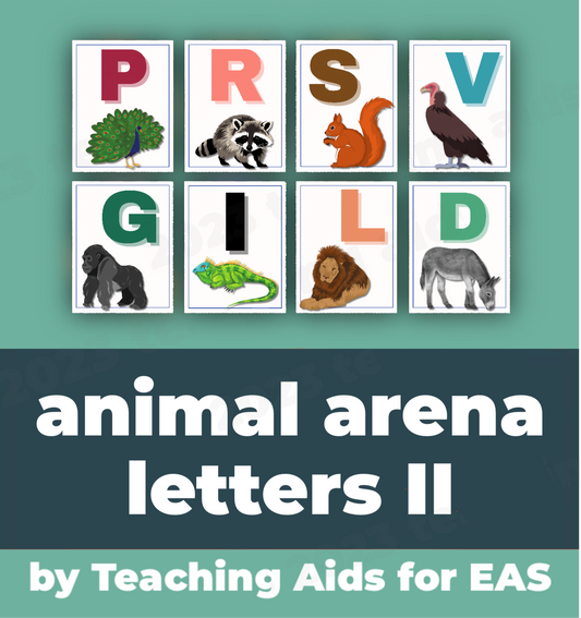 animal arena letters II - PDF download - Teaching Aids for EAS
