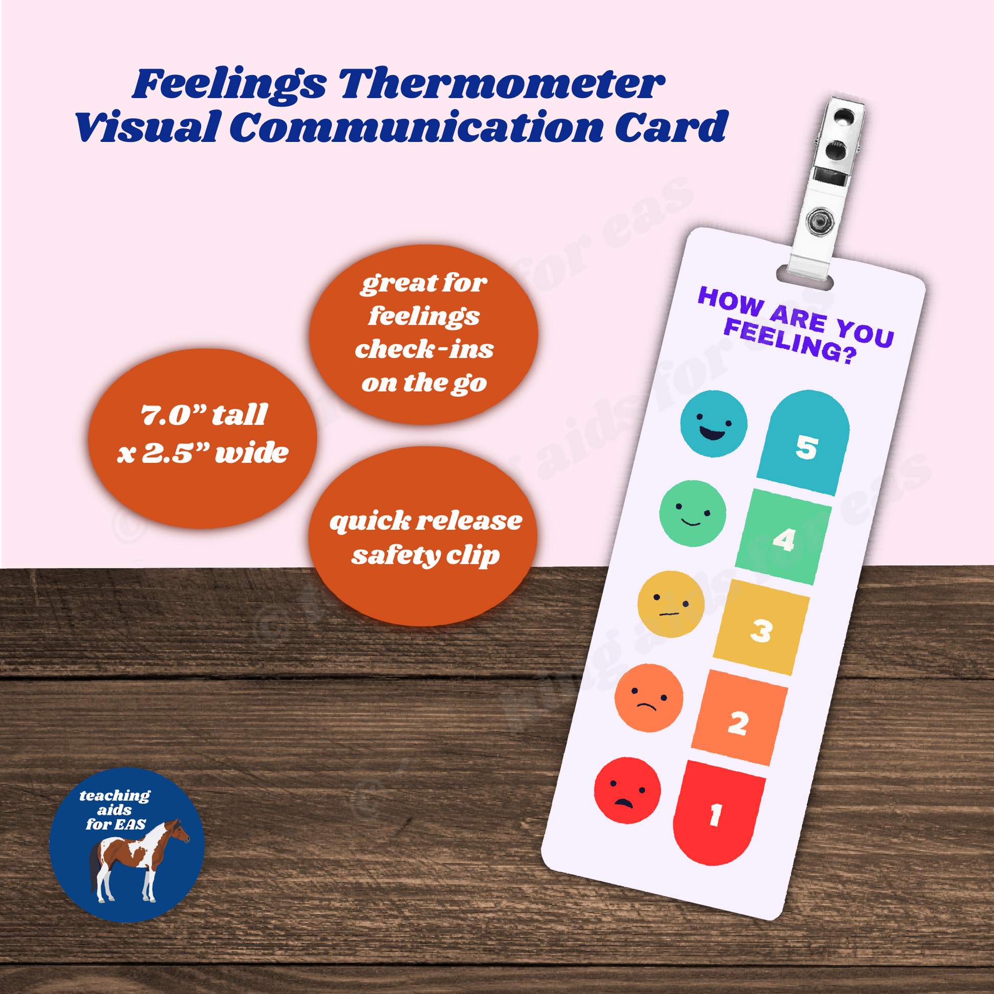 *feelings thermometer communication card - Teaching Aids for EAS