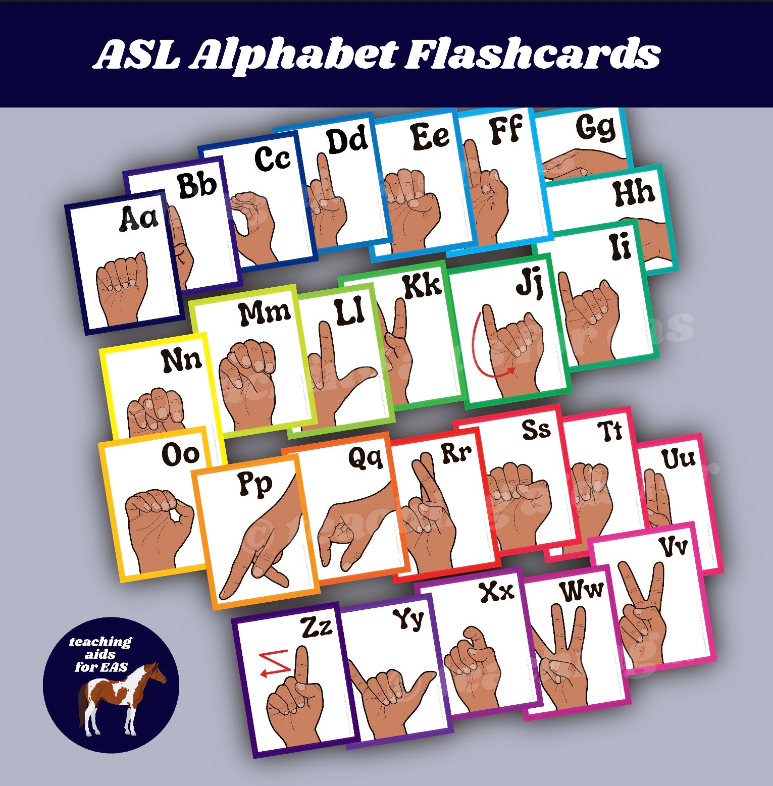 ASL alphabet flashcards - PDF download - Teaching Aids for EAS