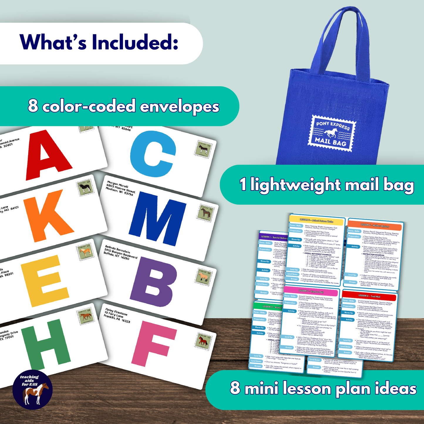 pony express mail bag game *NEW DESIGN* - Teaching Aids for EAS