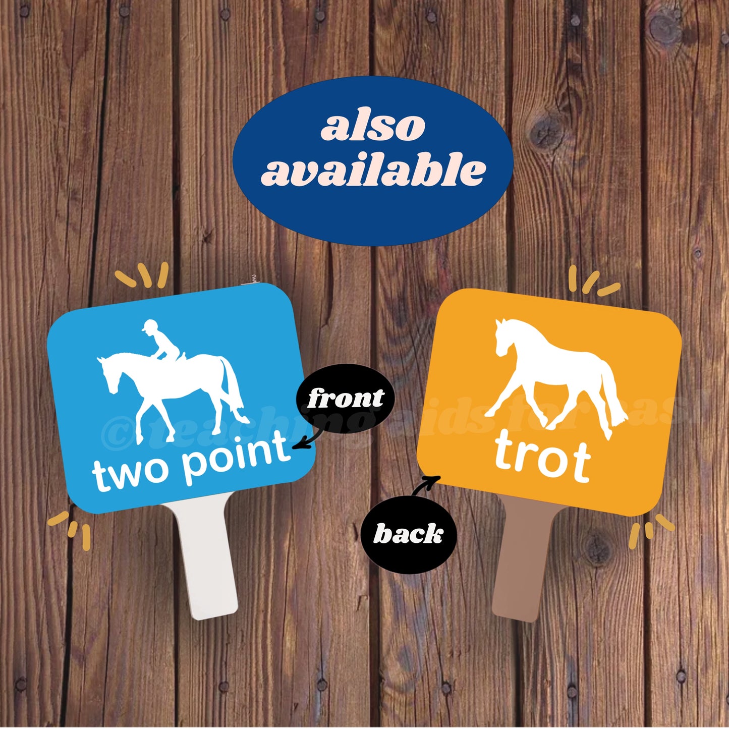 handheld cueing paddle, quiet/chat laps - Teaching Aids for EAS