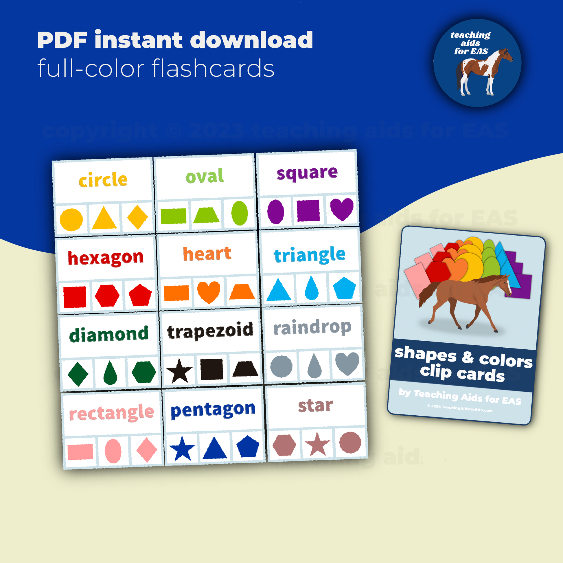 shape recognition clip cards - PDF download - Teaching Aids for EAS