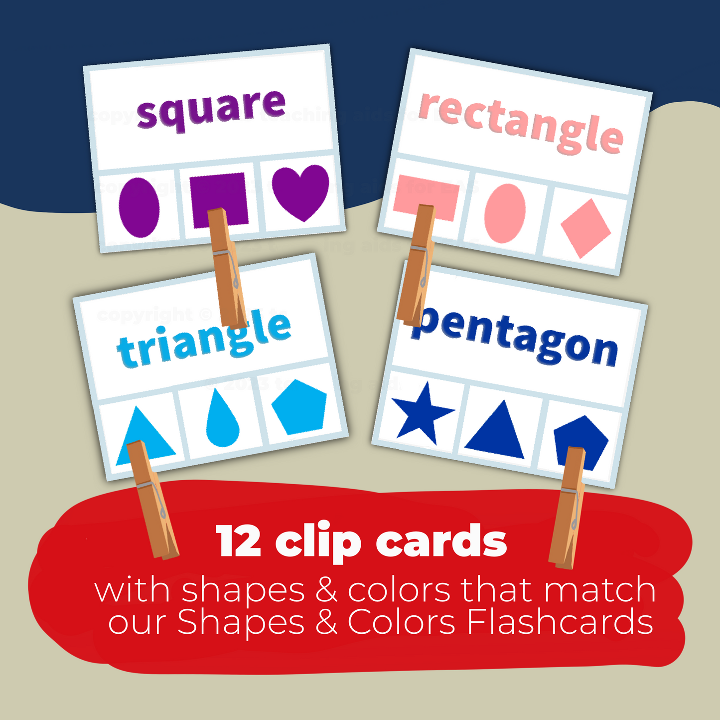 shape recognition clip cards - PDF download - Teaching Aids for EAS