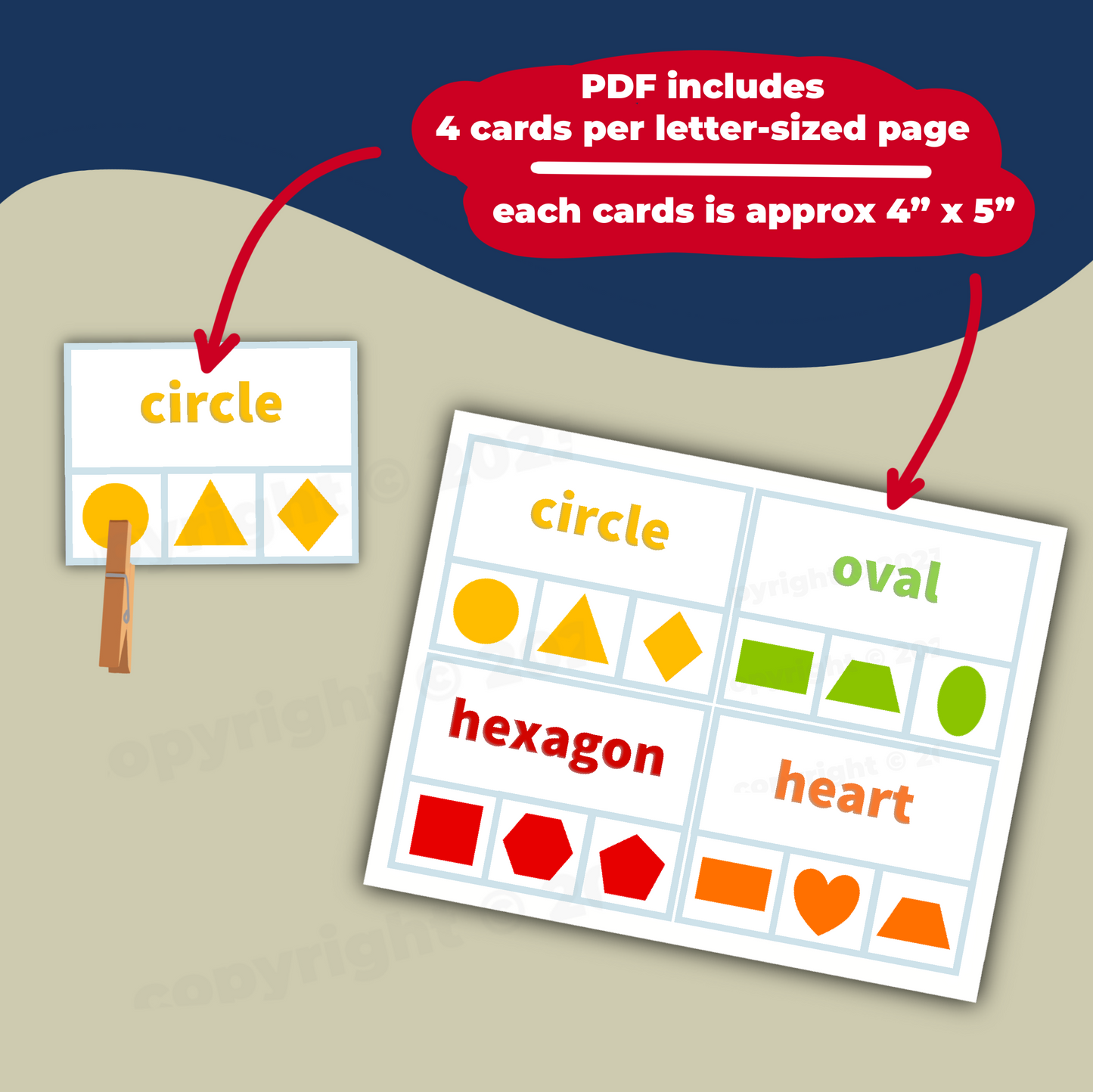shape recognition clip cards - PDF download - Teaching Aids for EAS