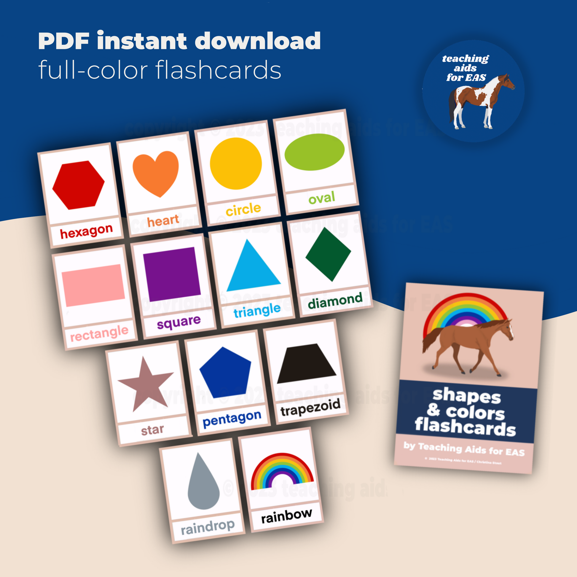 shapes & colors flashcards - PDF download - Teaching Aids for EAS