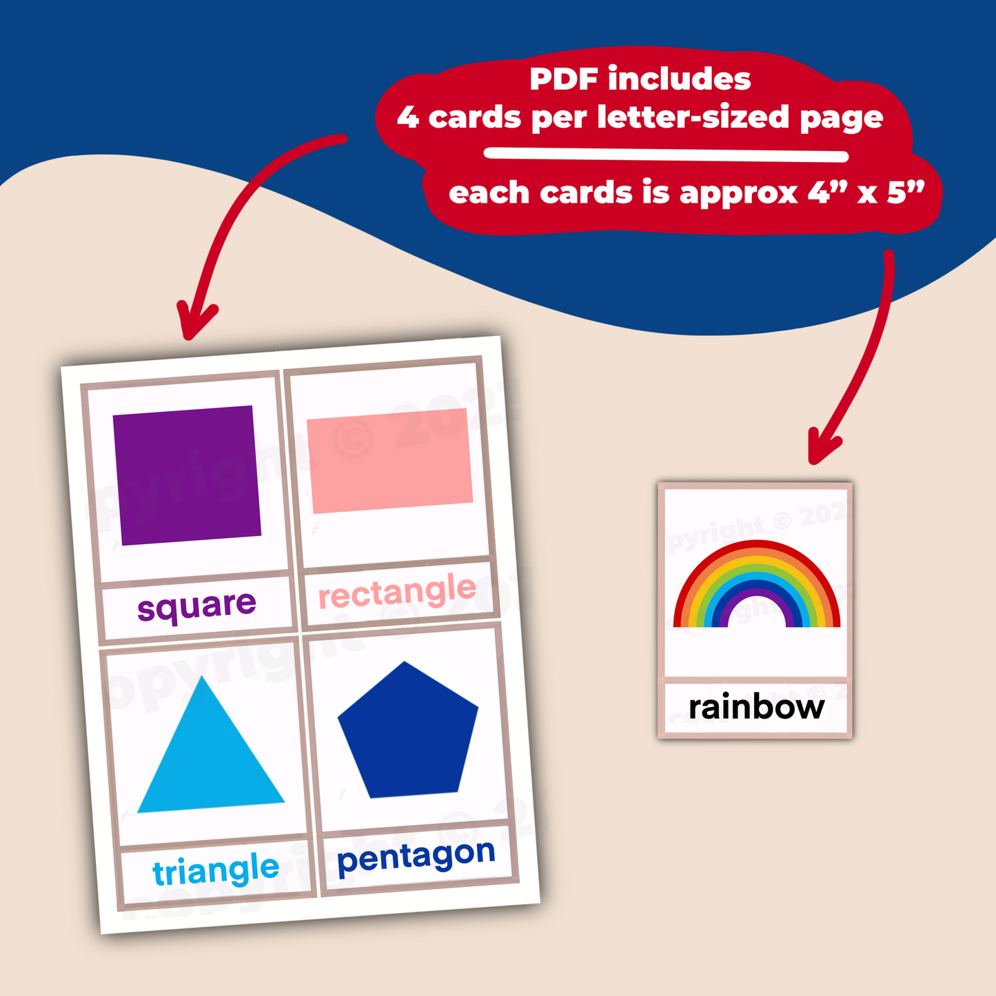 shapes & colors flashcards - PDF download - Teaching Aids for EAS