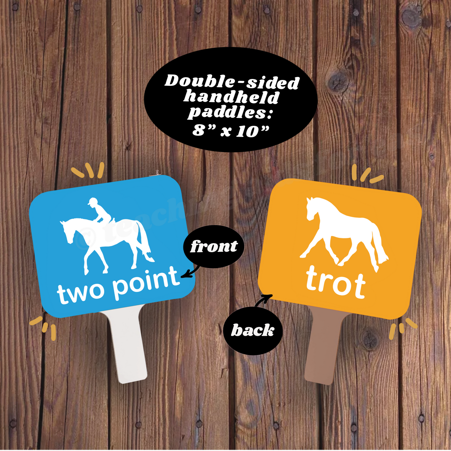handheld cueing paddle, trot/two point - Teaching Aids for EAS