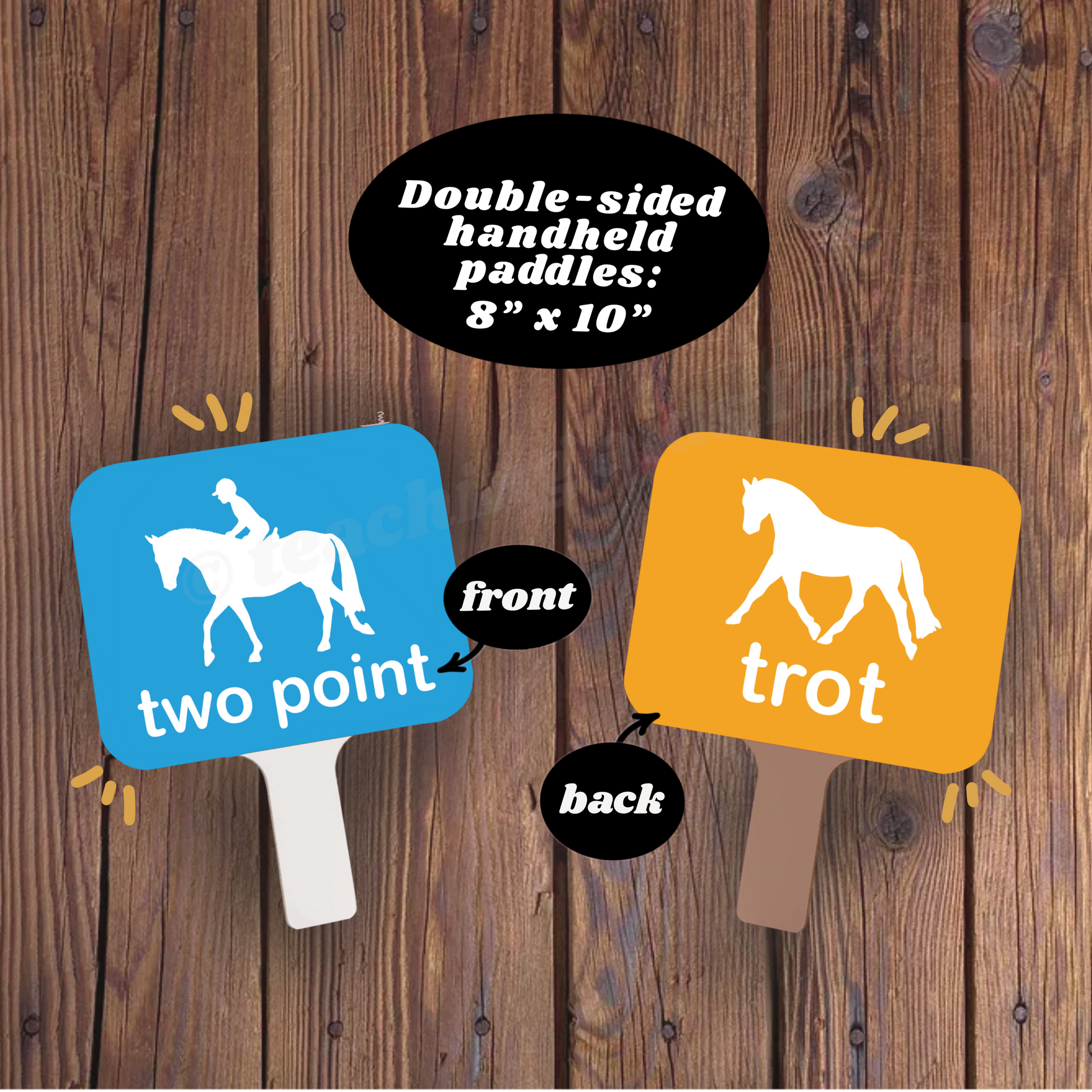 handheld cueing paddle, trot/two point - Teaching Aids for EAS