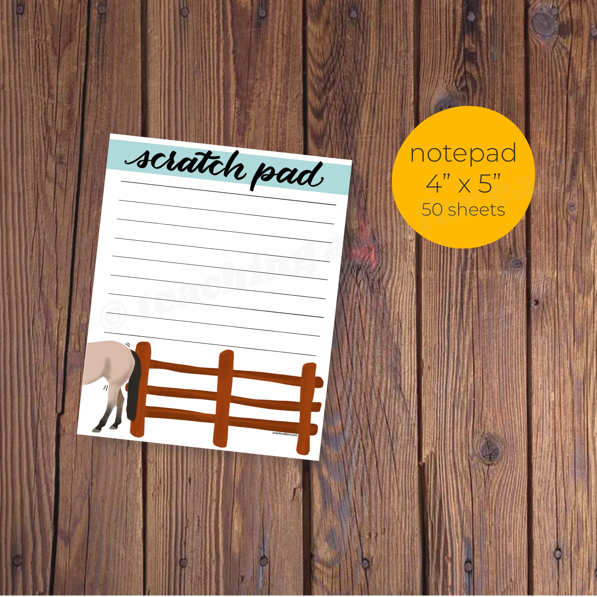 horse notepad gift - Teaching Aids for EAS