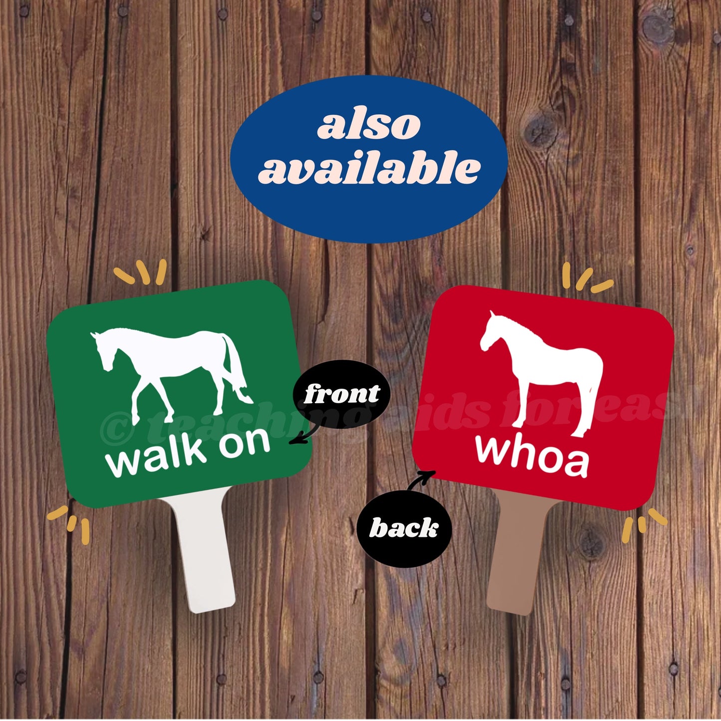 handheld cueing paddle, trot/two point - Teaching Aids for EAS