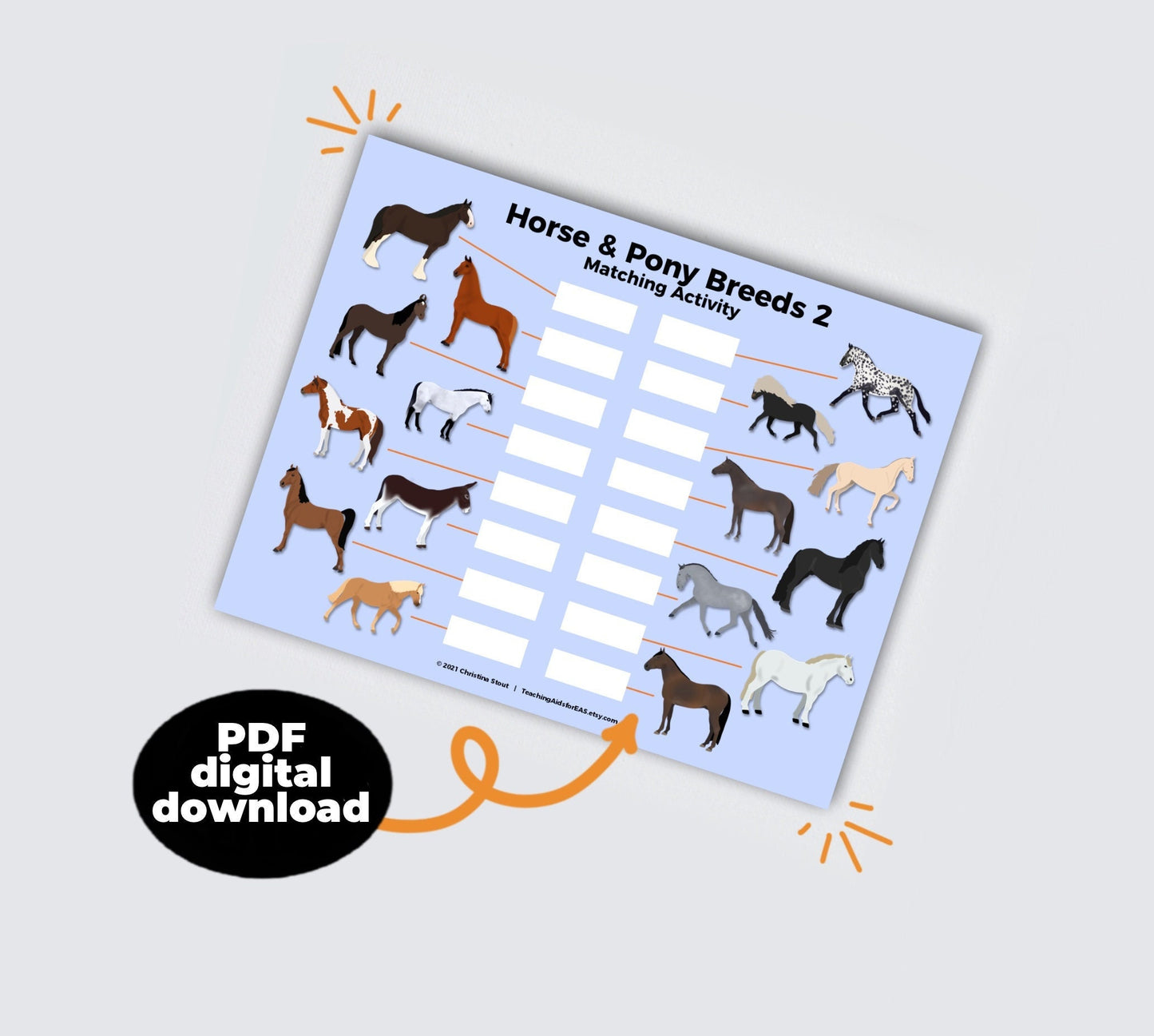 horse breeds 2 - PDF download - Teaching Aids for EAS