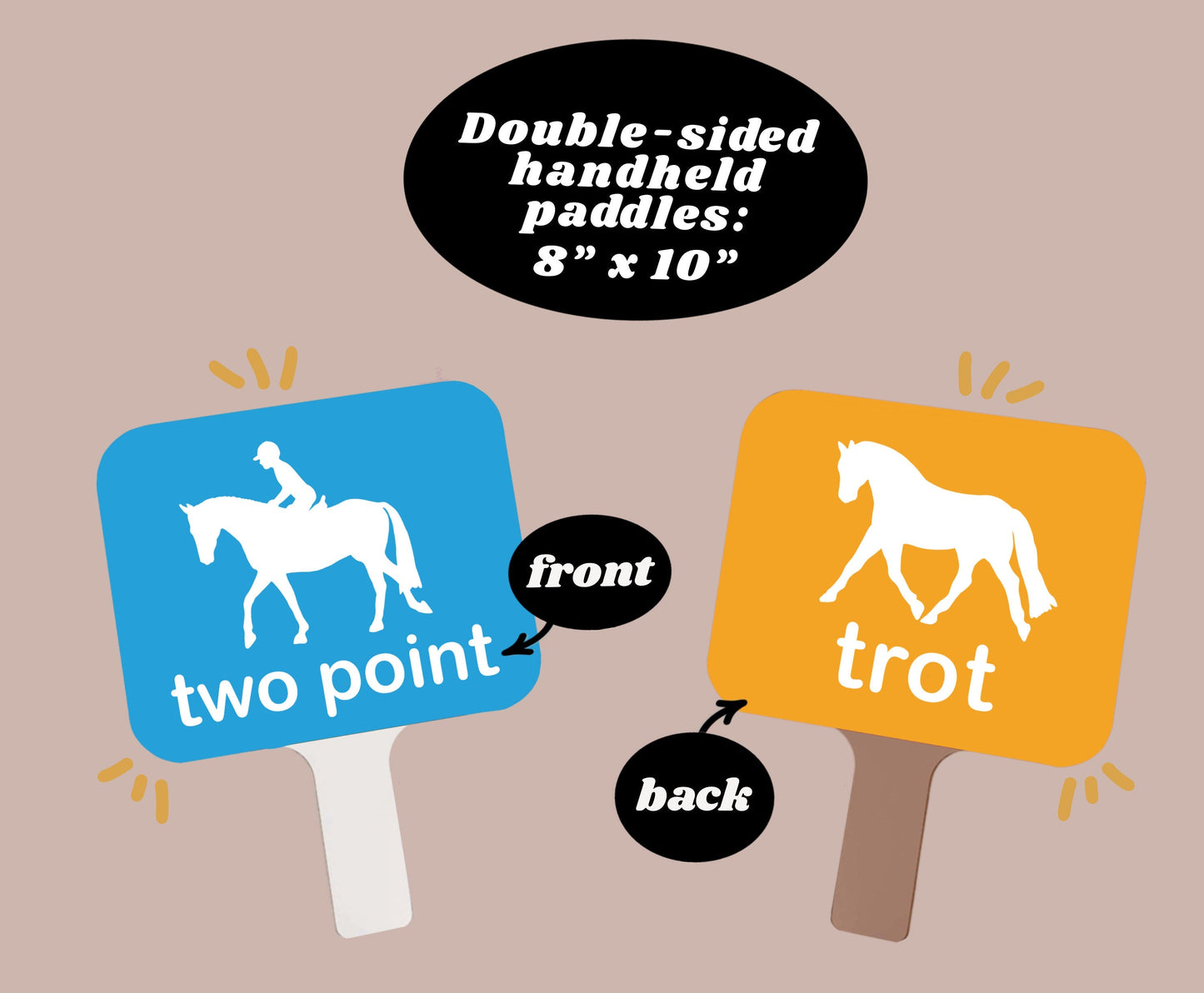 handheld cueing paddle, trot/two point - Teaching Aids for EAS