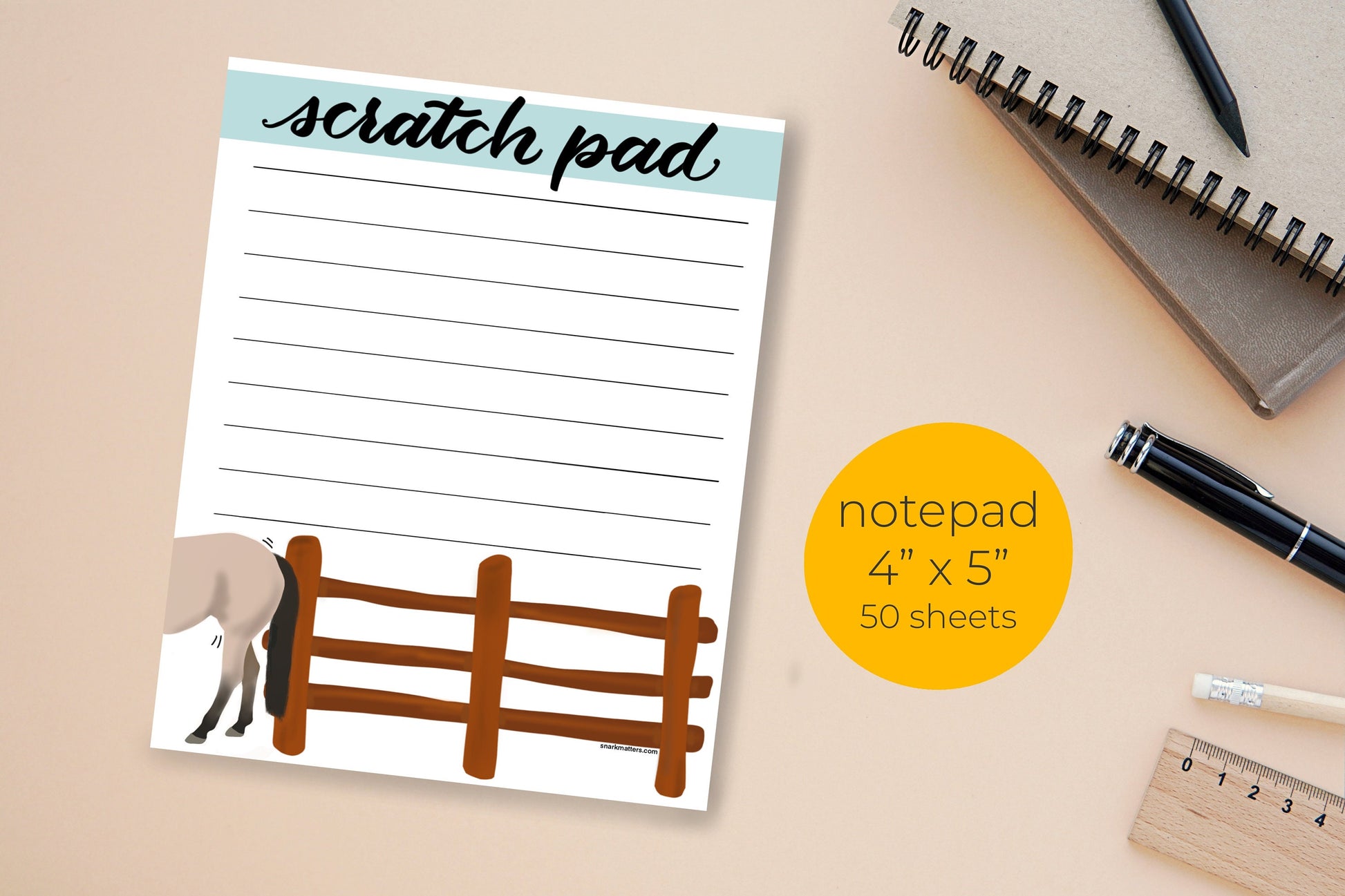 horse notepad gift - Teaching Aids for EAS