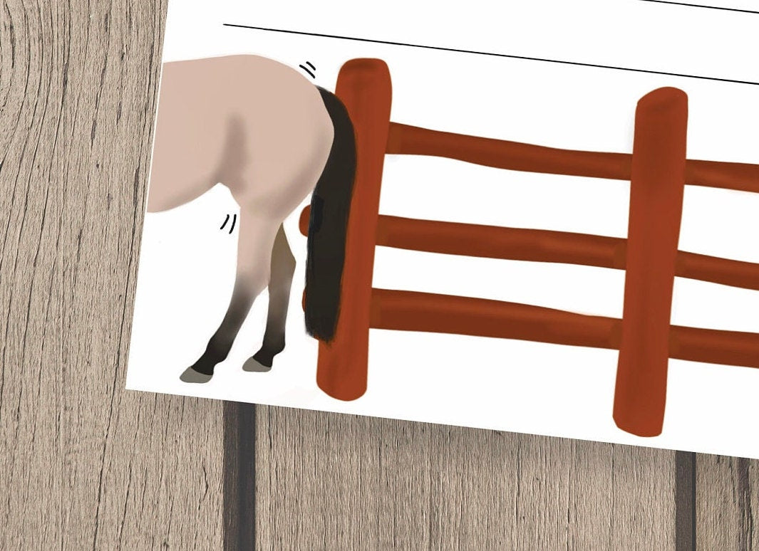 horse notepad gift - Teaching Aids for EAS